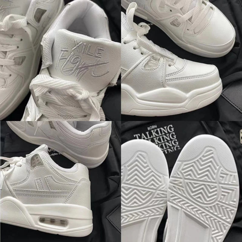 White Air Cushion Mens Sneakers Casual Male Flat Shoes Outdoor Male Running Shoes Solid Color Men Shoes New Zapatos Para Hombres