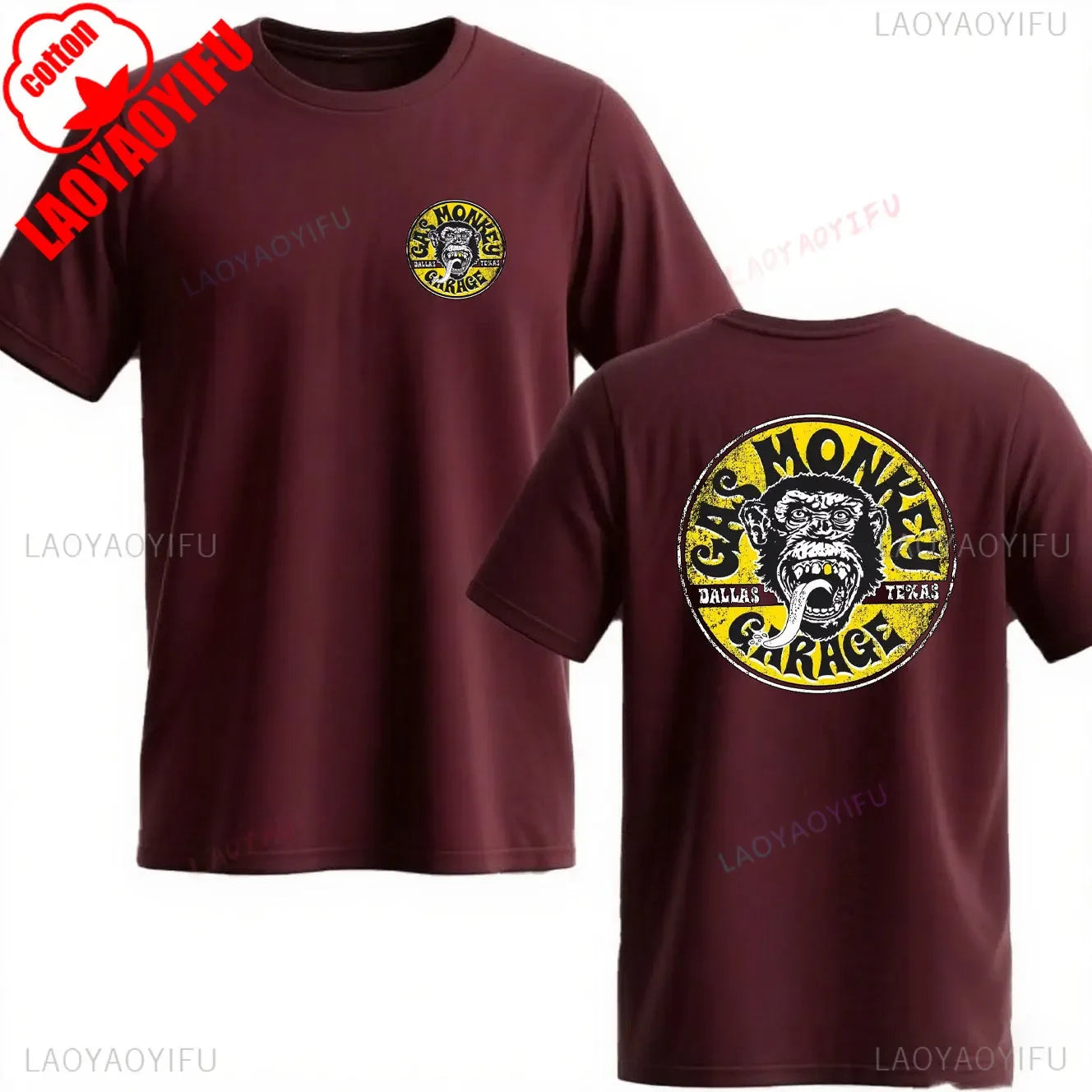 Trending Gas Monkeys Garage Print Short-sleev Hot Sale Vintage Fashion Men T Shirt Unique Classic Streetwear Harajuku Cotton Top