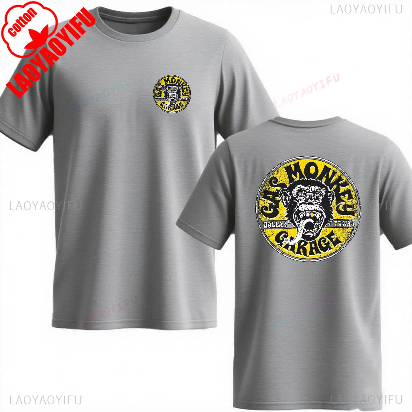 Trending Gas Monkeys Garage Print Short-sleev Hot Sale Vintage Fashion Men T Shirt Unique Classic Streetwear Harajuku Cotton Top