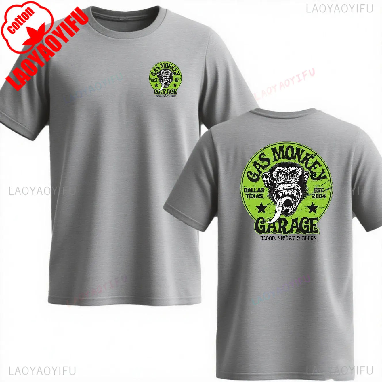 Trending Gas Monkeys Garage Print Short-sleev Hot Sale Vintage Fashion Men T Shirt Unique Classic Streetwear Harajuku Cotton Top