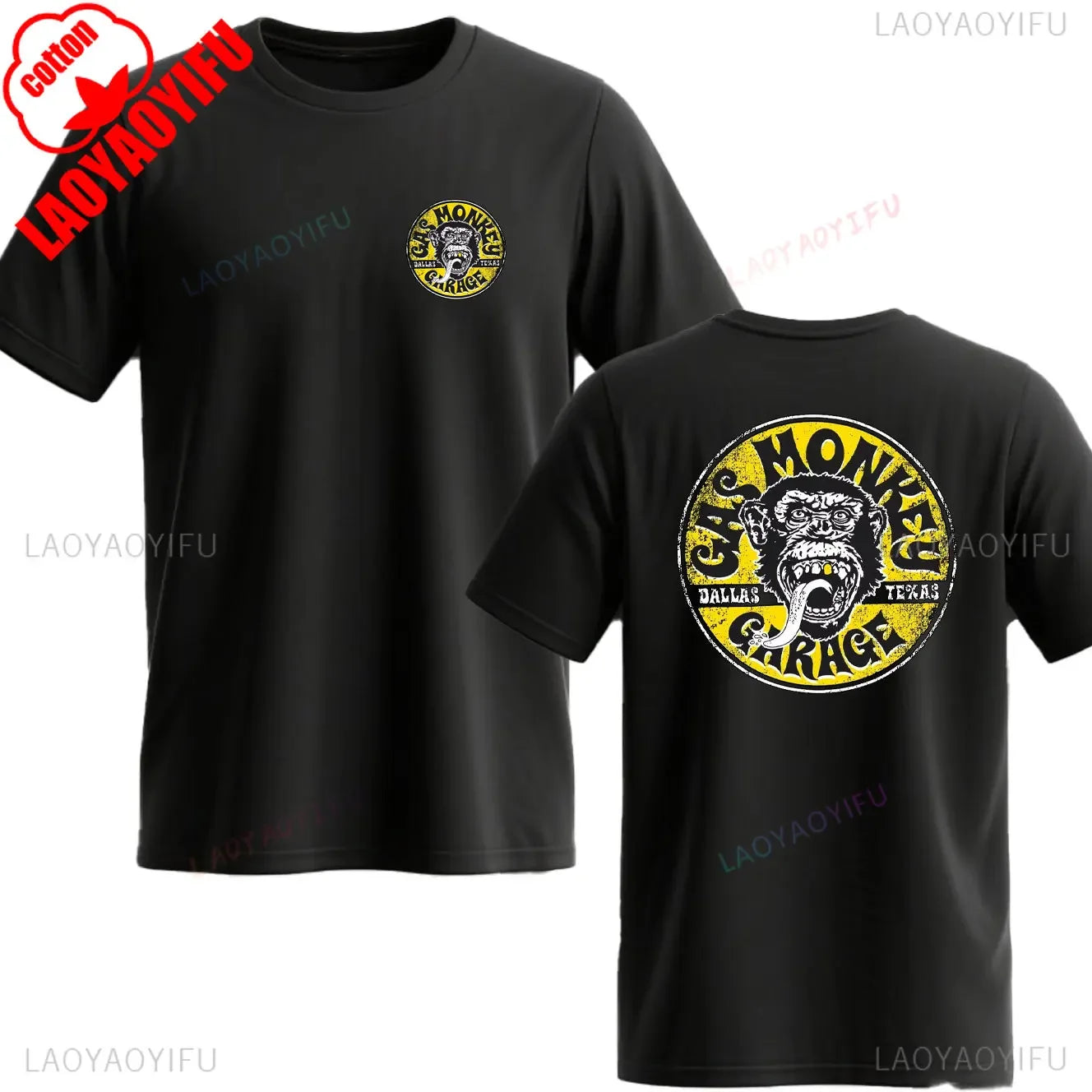 Trending Gas Monkeys Garage Print Short-sleev Hot Sale Vintage Fashion Men T Shirt Unique Classic Streetwear Harajuku Cotton Top