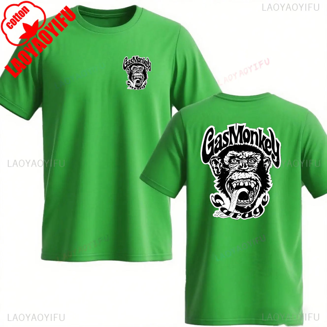 Trending Gas Monkeys Garage Print Short-sleev Hot Sale Vintage Fashion Men T Shirt Unique Classic Streetwear Harajuku Cotton Top