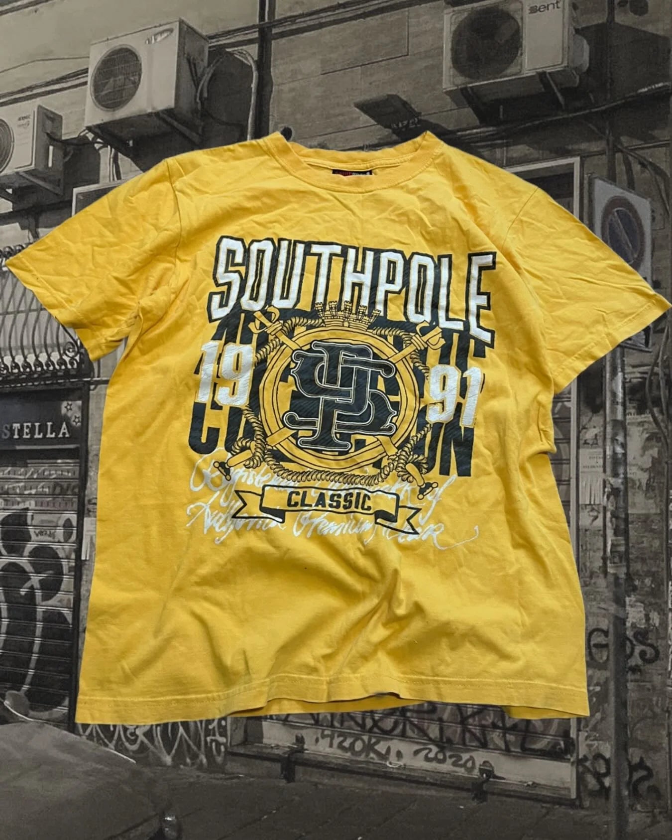 Street Style Southpole Mens Gothic Dark Theme Vintage Grunge Fashion Short Sleeves Oversized Print Comfort Baggy Fit Men Women