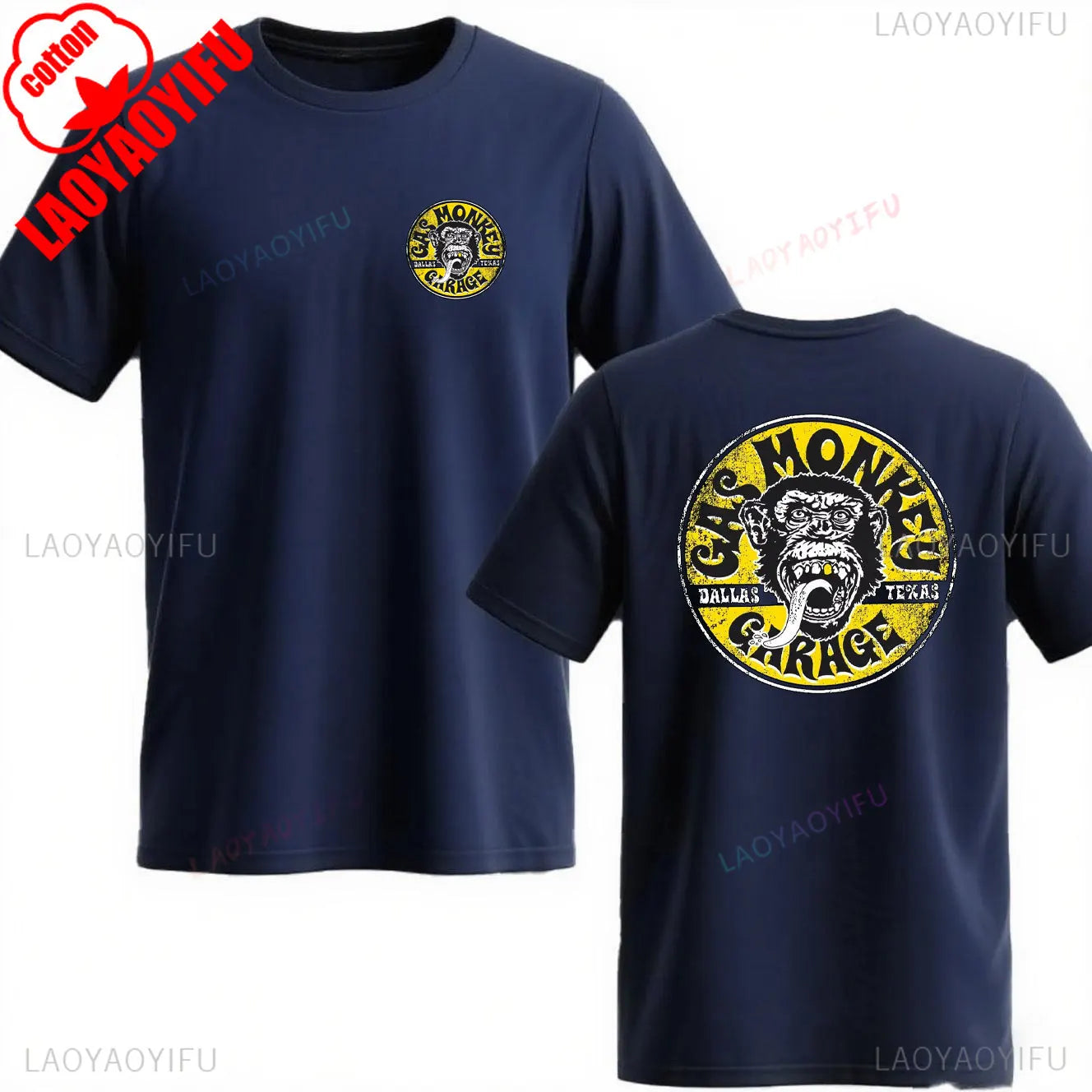 Trending Gas Monkeys Garage Print Short-sleev Hot Sale Vintage Fashion Men T Shirt Unique Classic Streetwear Harajuku Cotton Top