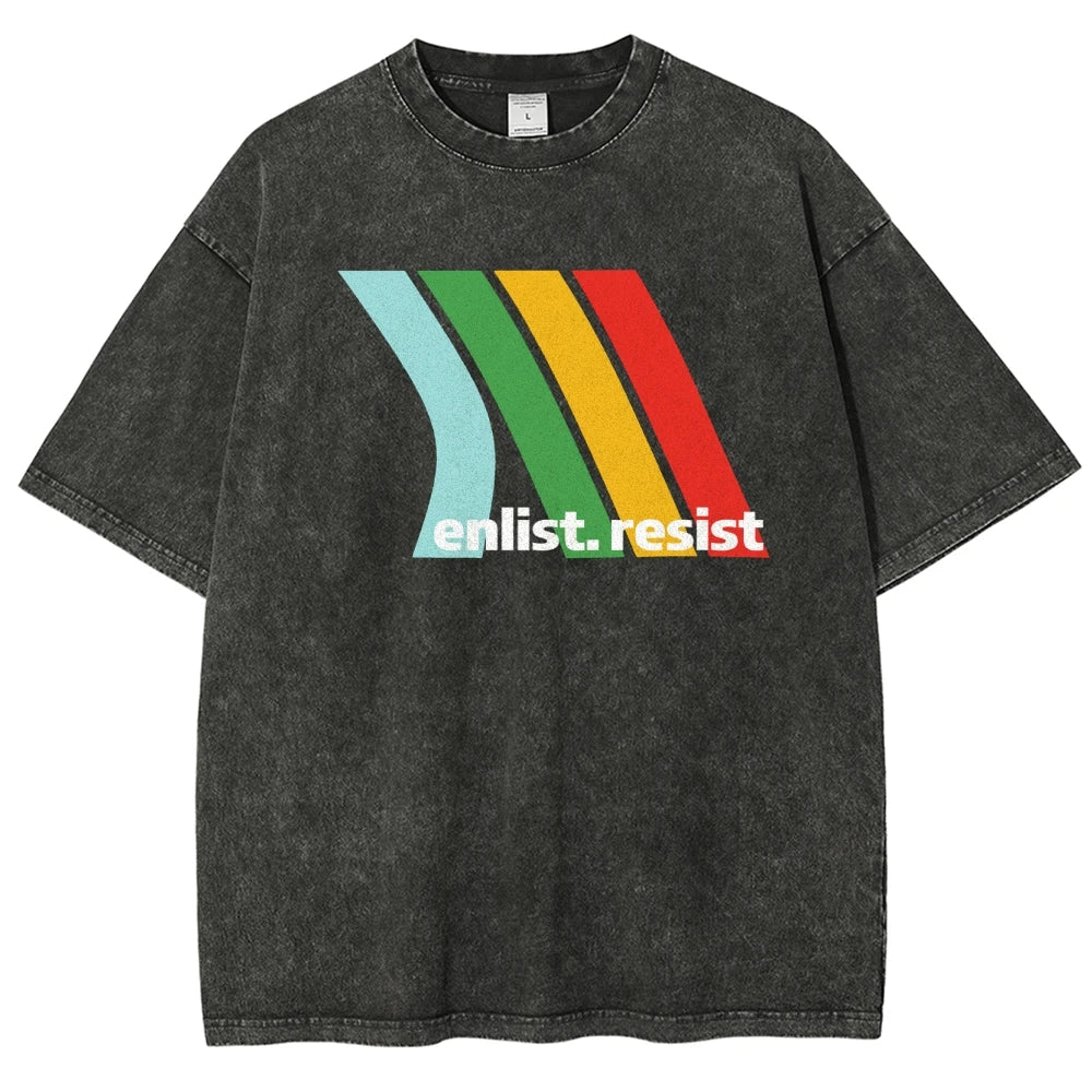 Hot Game ARC Raiders Washed Oversized T-shirt Men Women Retro Street Y2k Heavy Cotton High Quality Short Sleeve Casual Clothing