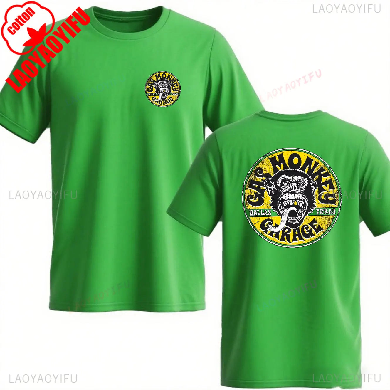 Trending Gas Monkeys Garage Print Short-sleev Hot Sale Vintage Fashion Men T Shirt Unique Classic Streetwear Harajuku Cotton Top
